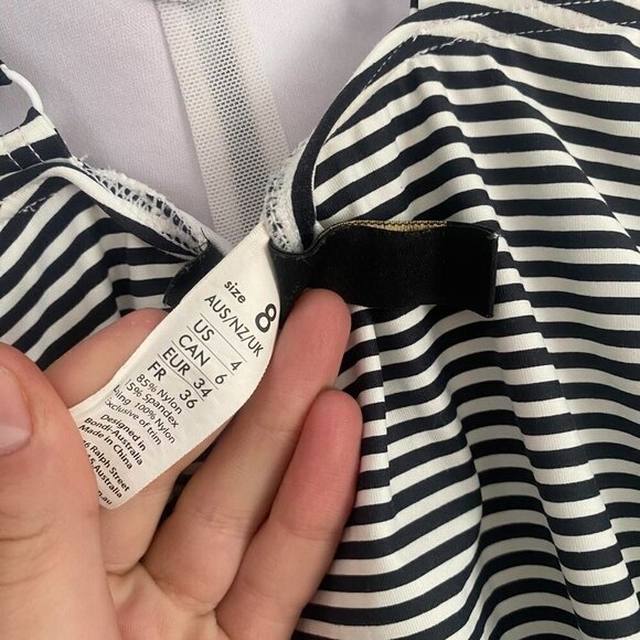 Bond-eye black and white one piece swimsuit - Picture 2 of 5